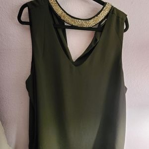 Black beaded neck blouse